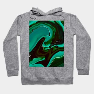 Shades of Green Swirls Original Art Hoodie